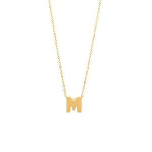 14K GOLD M INITIAL NECKLACE